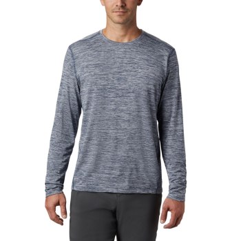 Pánské Mikiny Columbia Deschutes Runner Long Sleeve Tmavě Blankyt FHJXZQ847